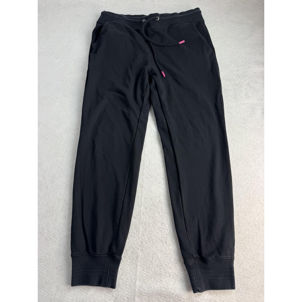 Psycho Bunny Sweatpants Mens Large Black Fleece Joggers‎ Drawstring Waist Logo
